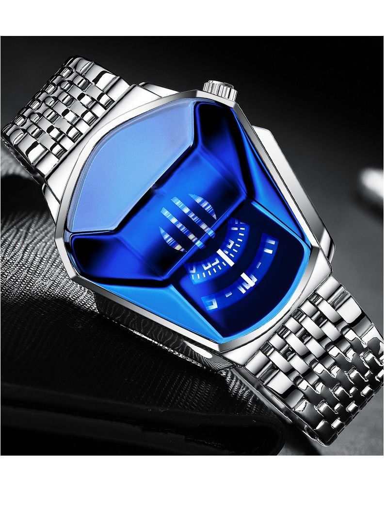 هاورسلي ساعة يد رجالية فاخرة HOURSLY Trend Cool ساعة يد رجالية بتقنية الفولاذ المقاوم للصدأ ساعة كوارتز عصرية للرجال - Image 3