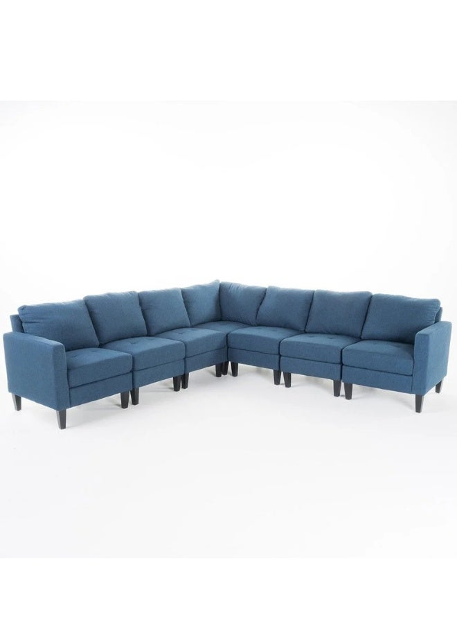 KUSTOMDECO Mahra 7-Seater Sectional Sofa Set - Customizable Sectional Sofa for Living Room, Premium Upholstery, L-Shape Design - Image 2