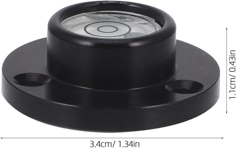 KICHOUSE Small Bubble Level Circle Bubble Spirit Level Metal Portable Leveling Tool with Flange for Accurate Horizontal Measurement in Workshop and Camping Use - Image 2
