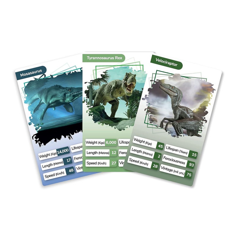 Kaizen MicroLessons Dinosaurs Smart Trump Card Game. Fun & Engaging Trump Cards Toy for Kids. Interactive Game for 6-99 Year Olds - Image 5