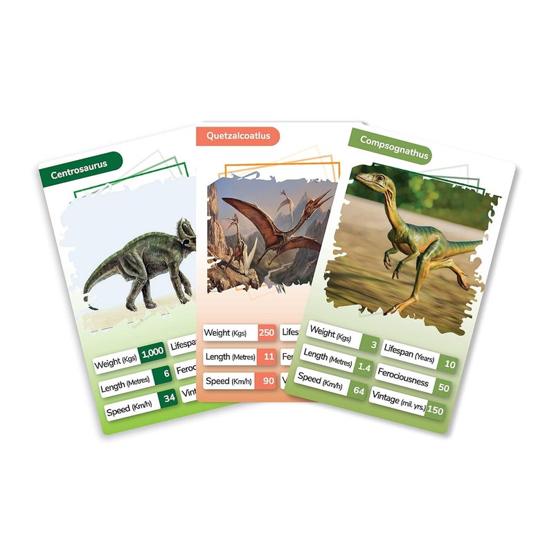 Kaizen MicroLessons Dinosaurs Smart Trump Card Game. Fun & Engaging Trump Cards Toy for Kids. Interactive Game for 6-99 Year Olds - Image 3