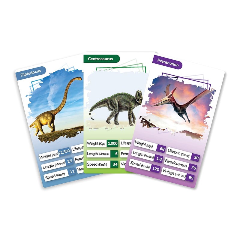 Kaizen MicroLessons Dinosaurs Smart Trump Card Game. Fun & Engaging Trump Cards Toy for Kids. Interactive Game for 6-99 Year Olds - Image 4