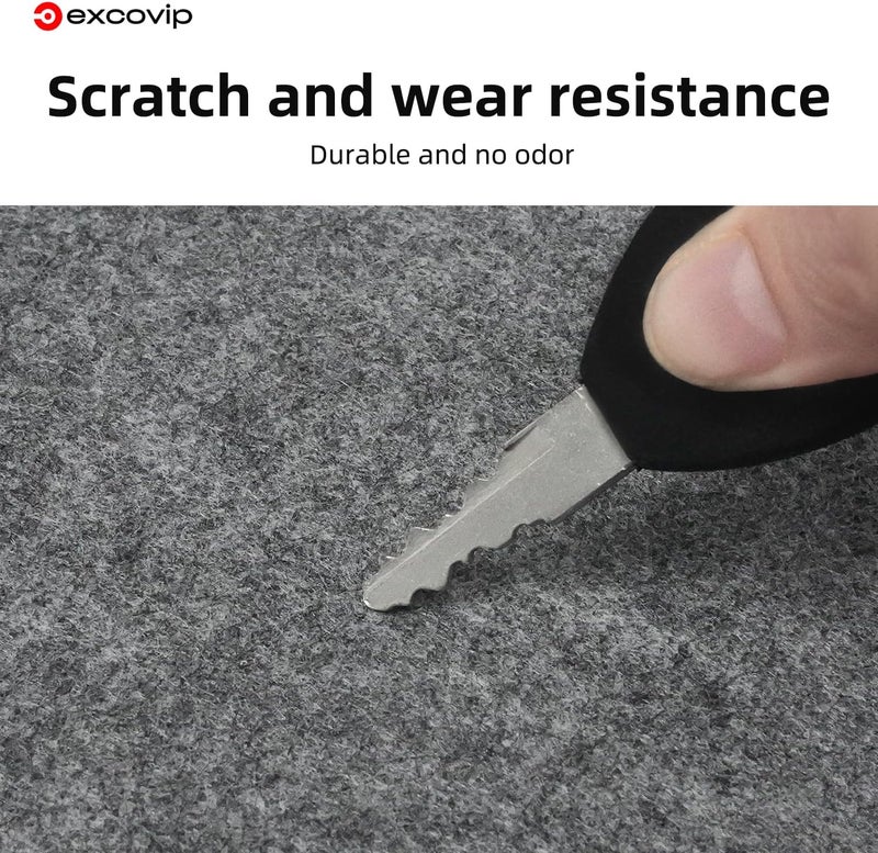 إكسوفيب وسادة مكتب كبيرة ممتدة من اللباد مقاس Xxl، حصيرة كمبيوتر للمكتب (90 × 45 سم)، حصيرة مكتب غير قابلة للانزلاق للوحة المفاتيح والماوس، حصيرة كتابة للمكتب والمنزل، رمادية - Image 2