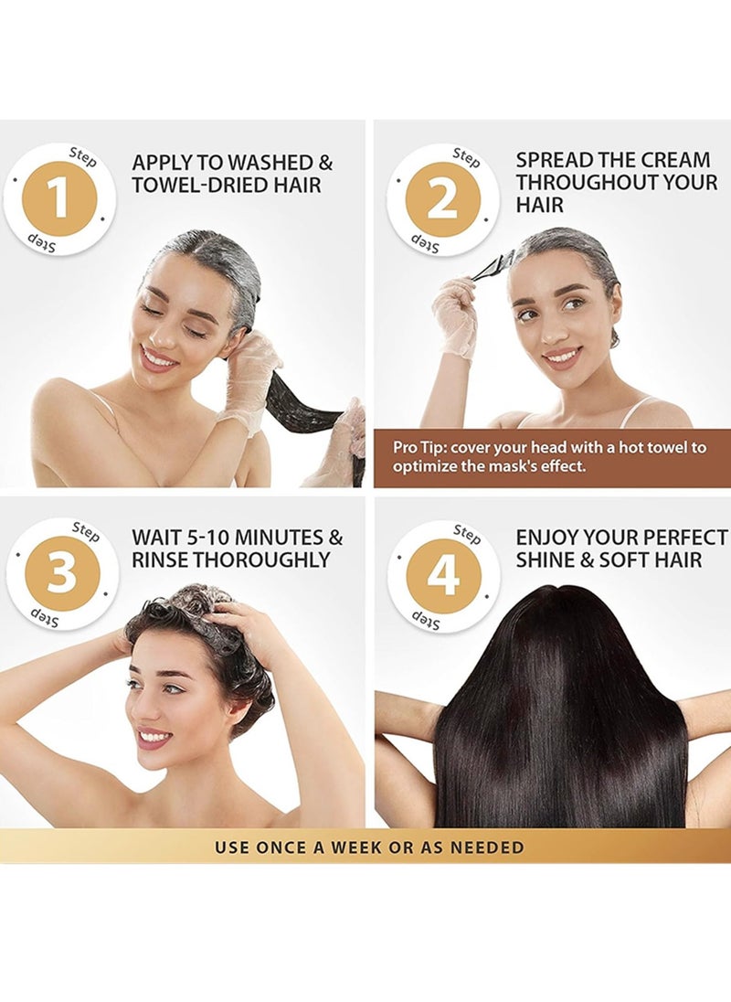 Karseell - Karseell Collagen Hair Treatment Deep Repair Conditioning Argan Oil Collagen Hair Mask Essence for Dry Damaged Hair All Hair Types 16.90 oz 500ml - Image 1