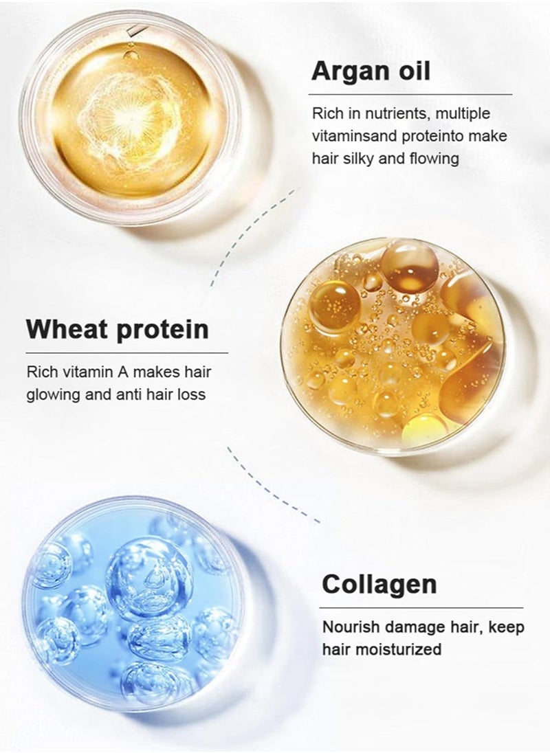 Karseell - Karseell Collagen Hair Treatment Deep Repair Conditioning Argan Oil Collagen Hair Mask Essence for Dry Damaged Hair All Hair Types 16.90 oz 500ml - Image 1