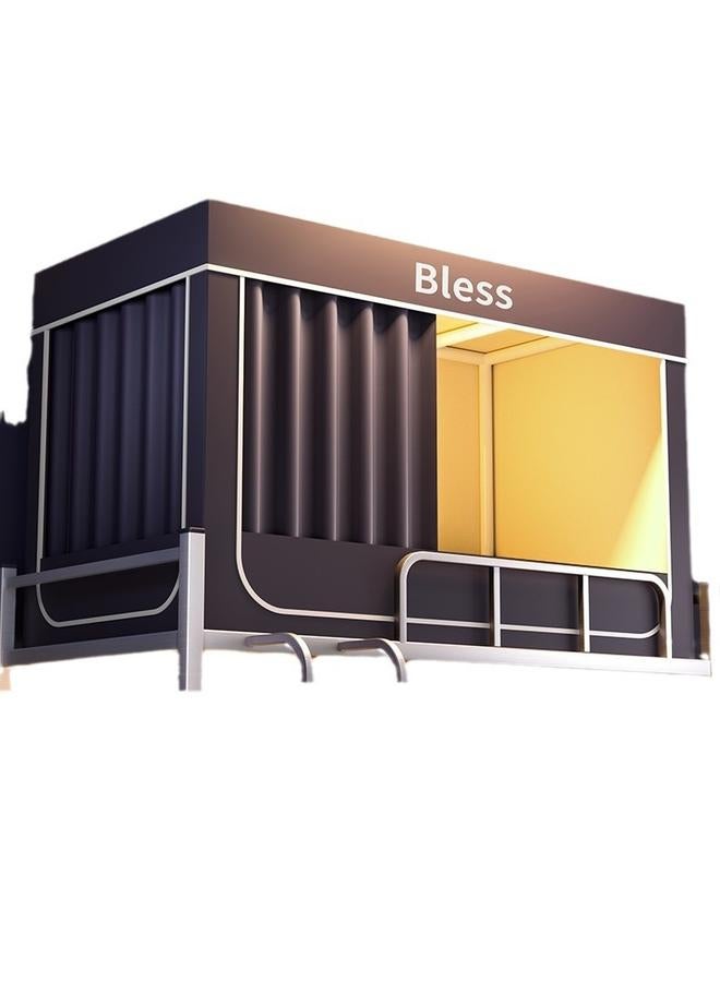 Bluejw Strong Shading College Students' Dormitory Mosquito Net Bed Curtain Integrated 2024 Dormitory Single Upper And Lower Bent Bed Curtain Upper Bent - Image 5