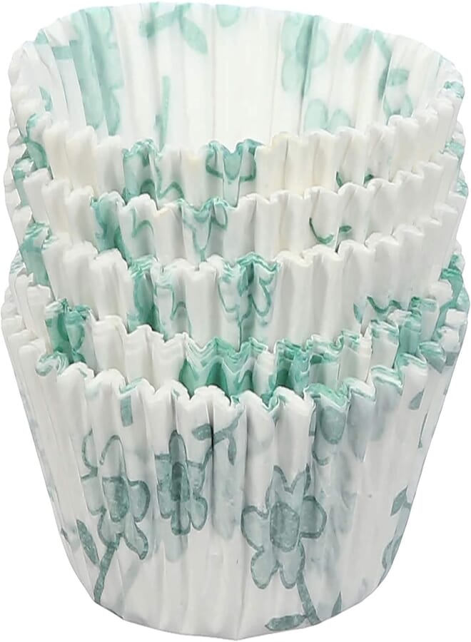 AGFA Cup Cake assorted Print Butter Paper Molds, 50 Pieces - Multi Color