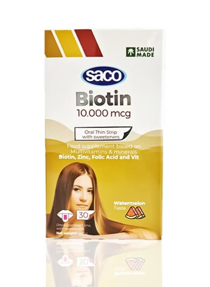 SACO Vitamin B Complex with Biotin Watermelon Flavor Slices - 30 Slices