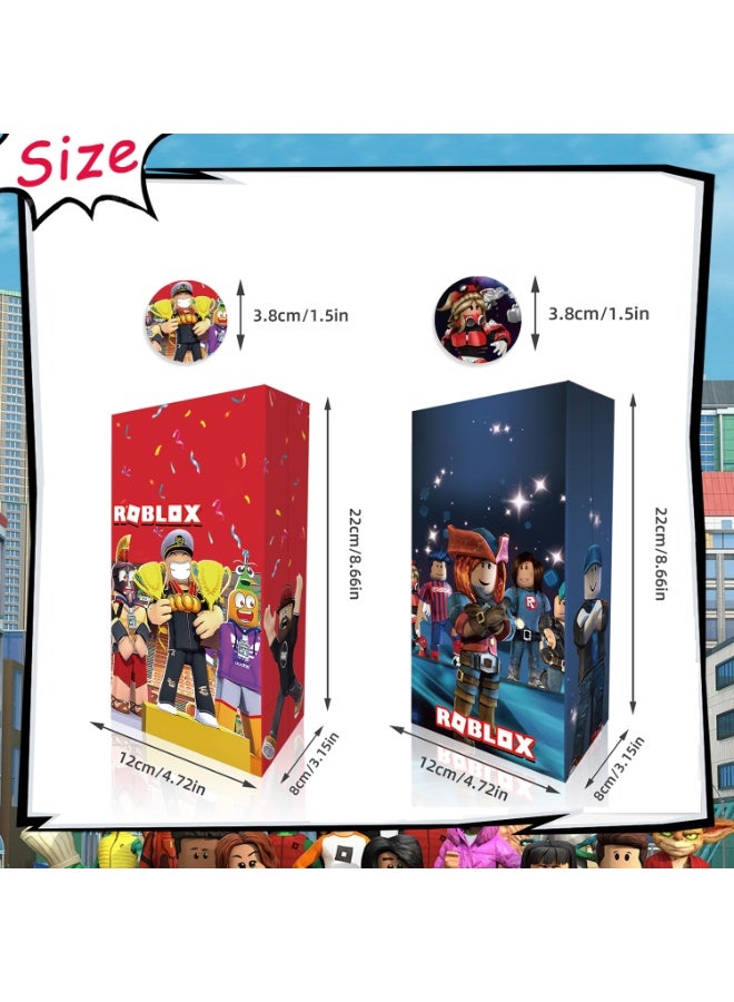 ROBLOX 30pcs Roblox Party Favor Bags with Stickers – 12 Blocky Candy Bags + 18 Round Stickers, 22×12cm Loot Bags for Roblox Birthday Party Supplies, Goodie Bags, Gaming Gift Bags for Kids - Image 3