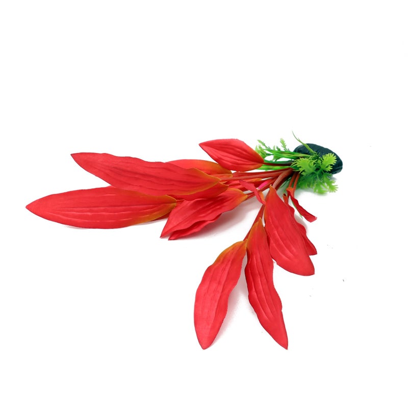 ALEGI Silk Aquarium Plants, 12 Inch Artificial Silk Plants Decorations for Fish Tank,Aquarium DÃ©cor Plastic Plants (Red, 2 Pack) - Image 5
