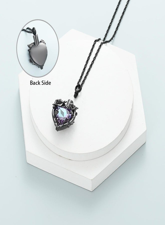 shajwo Cremation Jewelry Rose Flower Heart Urn Necklaces for Ashes for Women Memorial Human Ashes Pendant, Stainless Steel, No Gemstone - Image 5