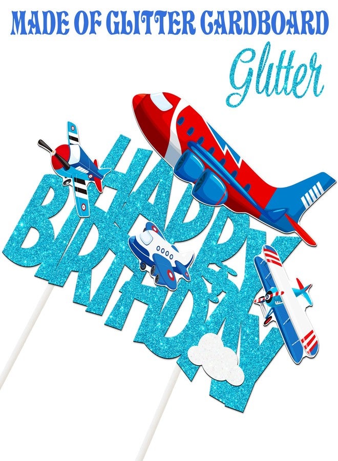 اوموني غطاء كعكة عيد ميلاد على شكل طائرة، ديكورات حفلات عيد ميلاد على شكل طائرة، اختيارات كعكة طائرة لامعة، ديكور كعكة طائرة للأطفال، حفلات أعياد الميلاد، لوازم حفلات استقبال المولود الجديد - Image 5