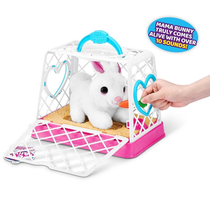 Pets Alive Mama Bunny & Baby Surprise Series 1 Interactive Robotic Plush Playset - Image 3