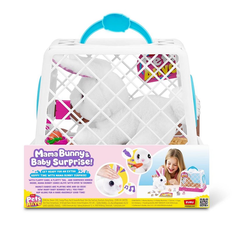 Pets Alive Mama Bunny & Baby Surprise Series 1 Interactive Robotic Plush Playset - Image 4