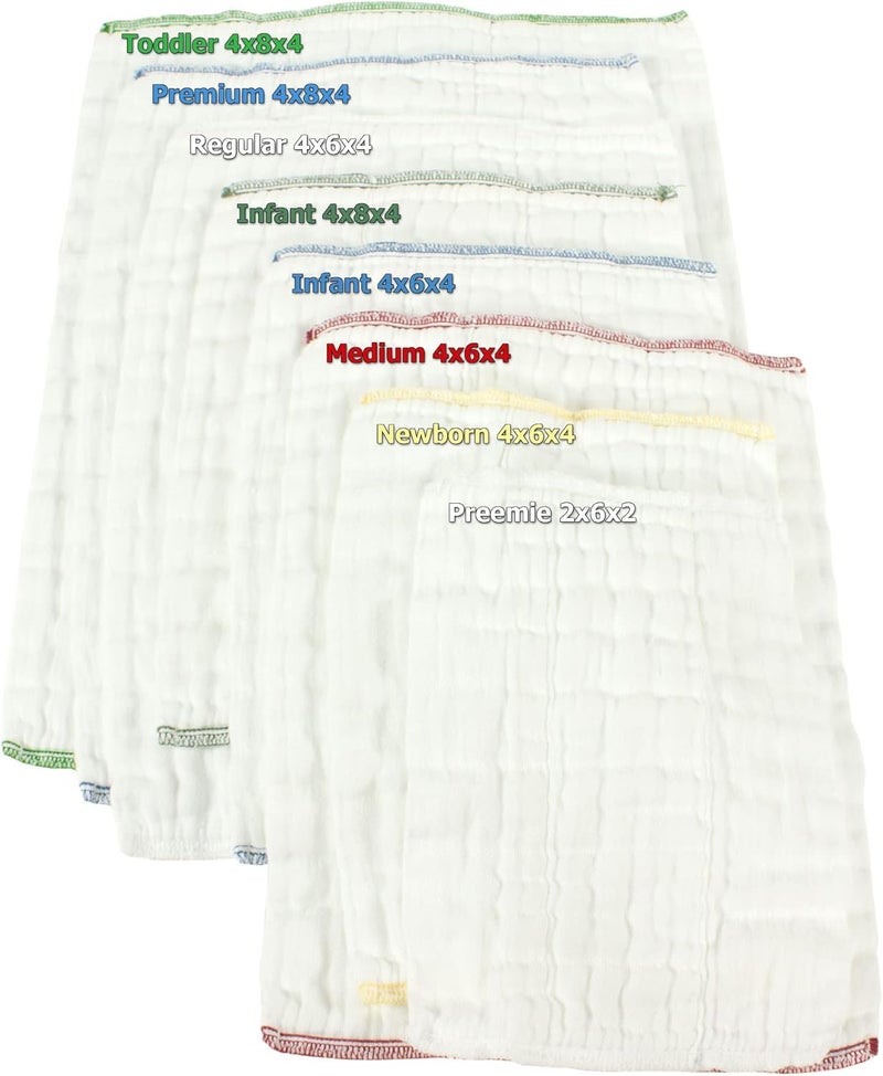 OsoCozy Prefold Cloth Diapers (1 Doz) - Soft, Absorbent, Durable - 100% Cotton - Image 5