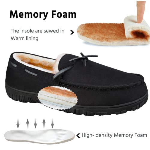 MIXIN Mens Slippers Indoor Outdoor Memory Foam House Shoes Anti-Slip Moccasins Slippers for Men - Image 3