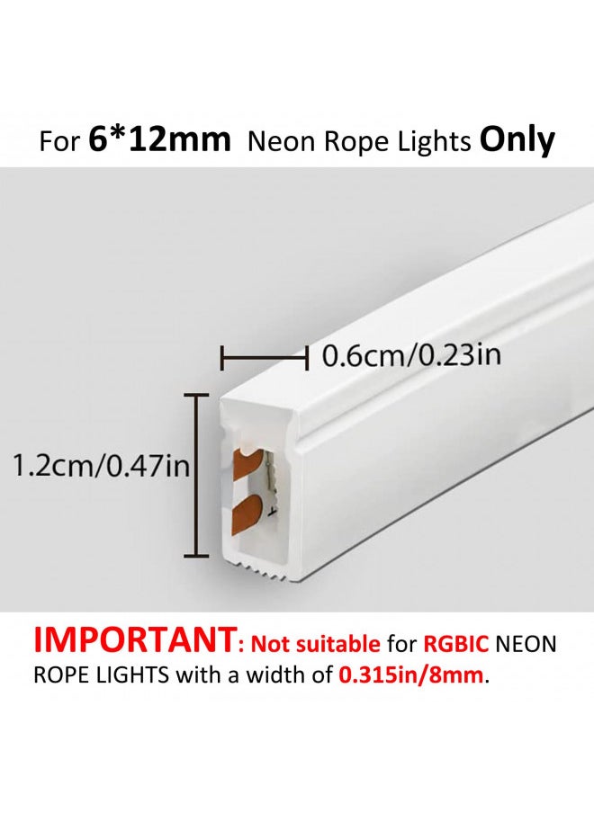 Lucienstar Lucienstar Neon Rope Light Mounting Brackets, 100PCS Neon Lights Install Fixing Clips Accessories for 6x12mm Silicone LED Neon Flex Strip Lighting, Neon Signs DIY(100 Screws, 100 Clips)  - Image 2
