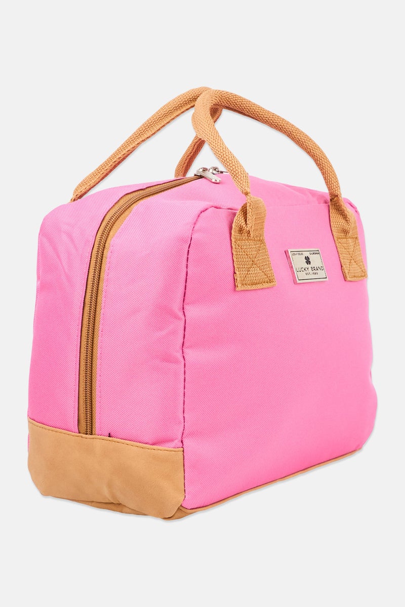 LUCKY BRAND Kids Girl Brand Logo Insulated Lunch Bag, Hot Pink - Image 2