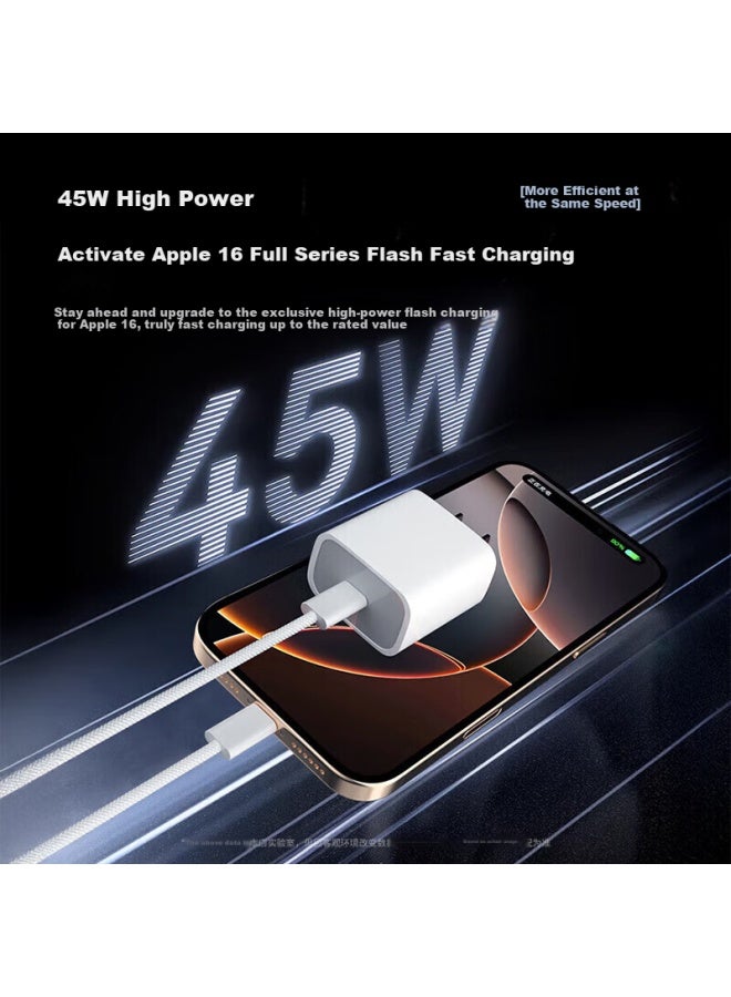 Kovol Apple 16/15/14 45w Charger Fast Charging Head Gan Flash Charge Nitride Iphone 16 Pro Max/e/plus/13/12/11 Ipad Tablet Mobile Phone Plug - Image 2