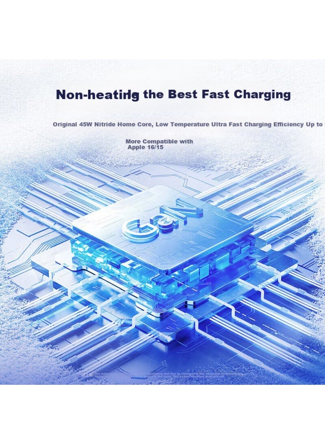 Kovol Apple 16/15/14 45w Charger Fast Charging Head Gan Flash Charge Nitride Iphone 16 Pro Max/e/plus/13/12/11 Ipad Tablet Mobile Phone Plug - Image 3