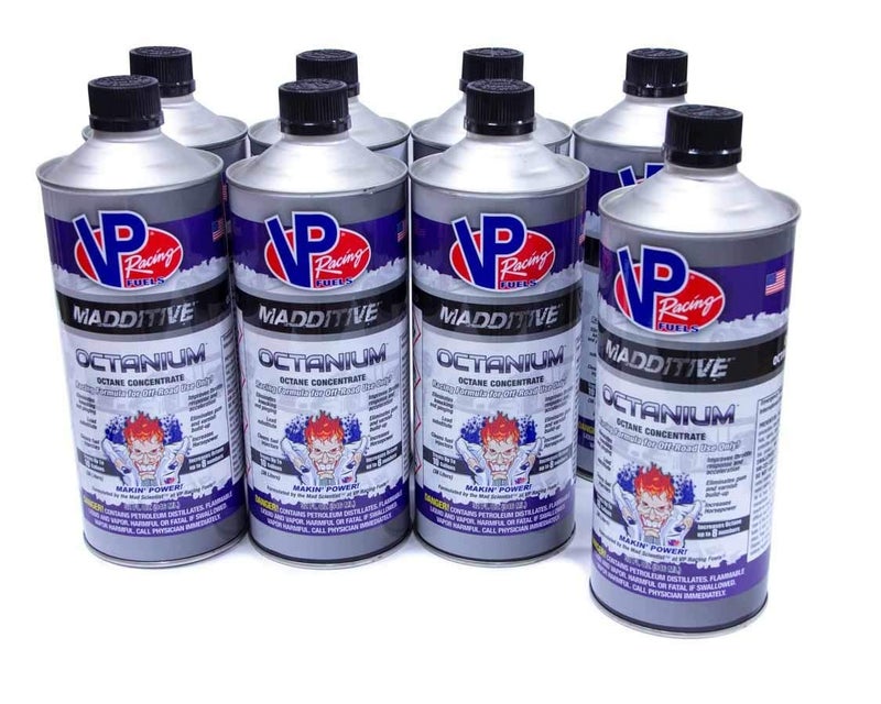 VP Racing Fuels 2855, Madditive Octanium Octane Booster Racing Formula - Quart (8 Pack) - Image 1