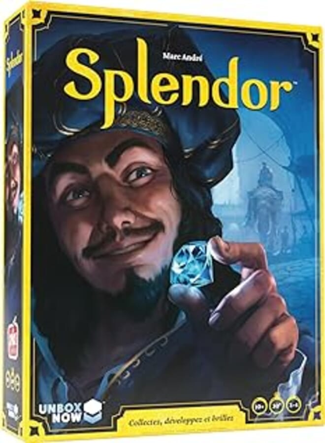Asmodee - Space Cowboys, Splendor, Unbox Now, Board Game from 10 years, Reflection & Strategy, Become a Renaissance Merchant, 2 to 4 players, 30 minutes, French version