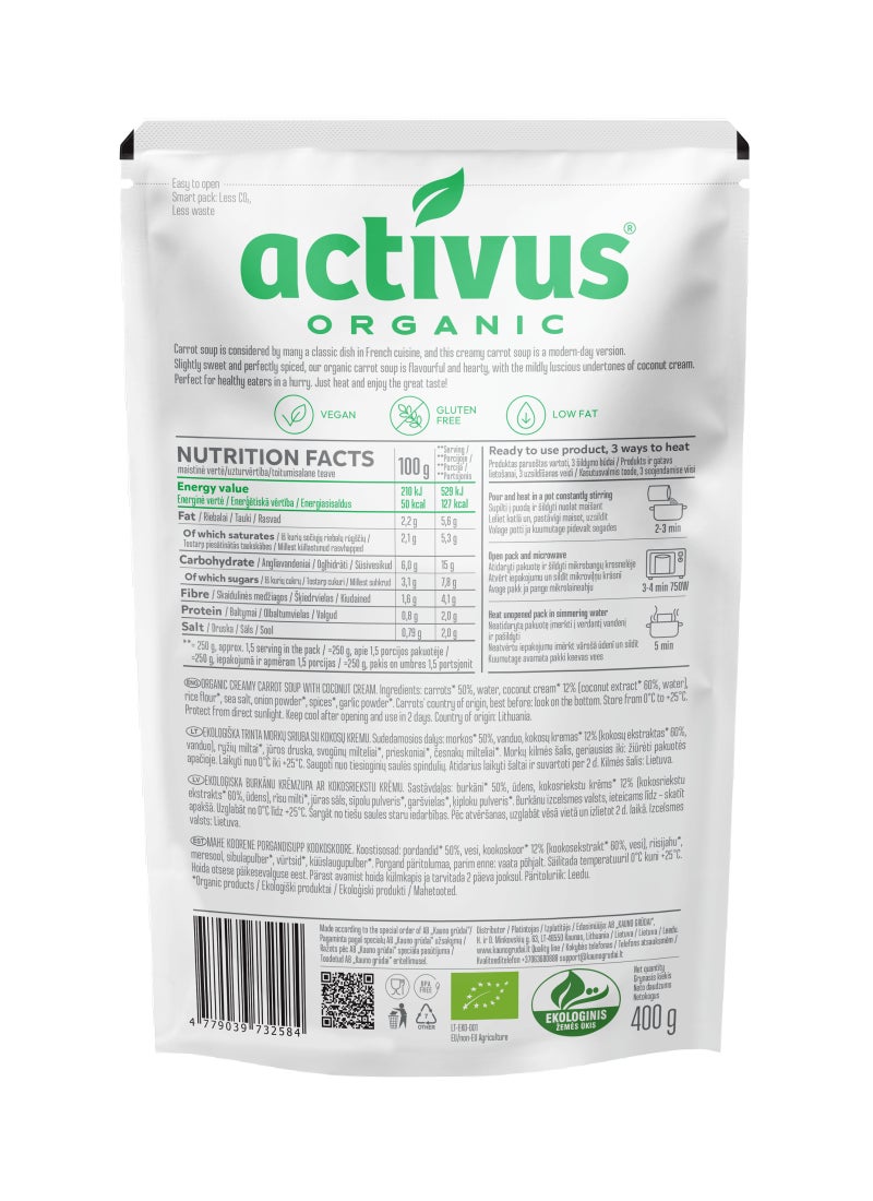 Activus Organic Carrot Soup - Image 2