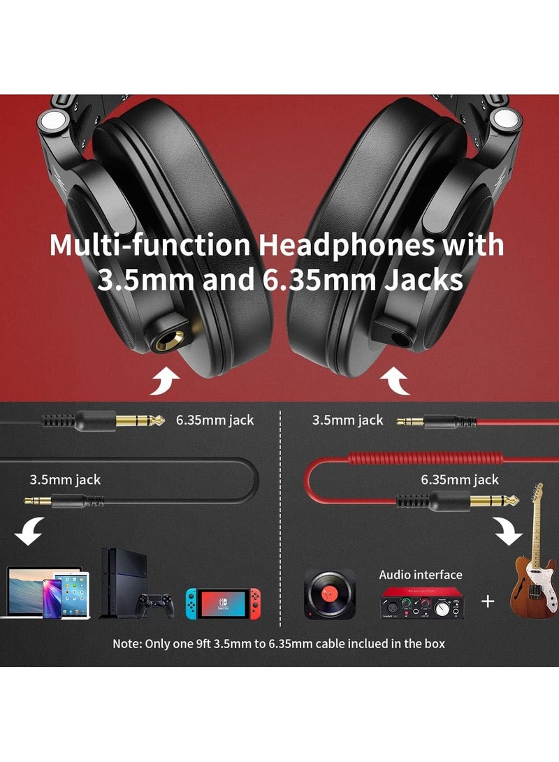 OneOdio A71 Hi-Res Studio Recording Headphones - Wired Over Ear Headphones with SharePort, Professional Monitoring & Mixing Foldable Headphones with Stereo Sound - Image 3