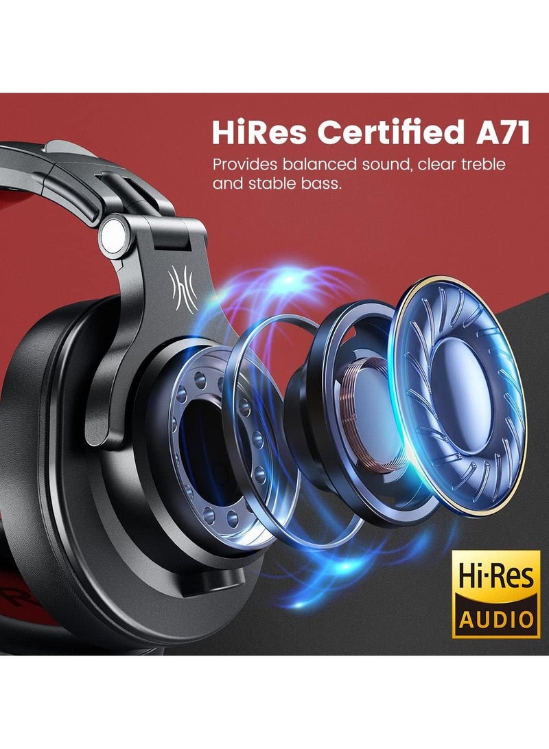 OneOdio A71 Hi-Res Studio Recording Headphones - Wired Over Ear Headphones with SharePort, Professional Monitoring & Mixing Foldable Headphones with Stereo Sound - Image 4