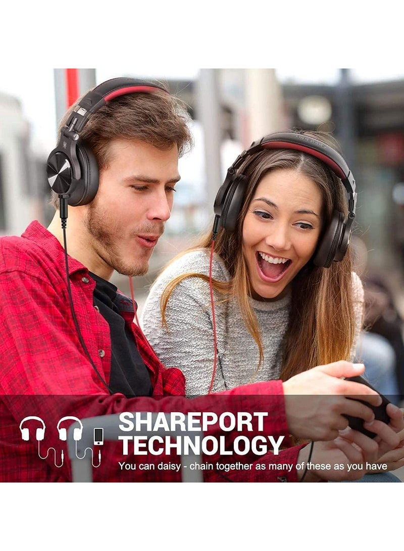 OneOdio A71 Hi-Res Studio Recording Headphones - Wired Over Ear Headphones with SharePort, Professional Monitoring & Mixing Foldable Headphones with Stereo Sound - Image 5