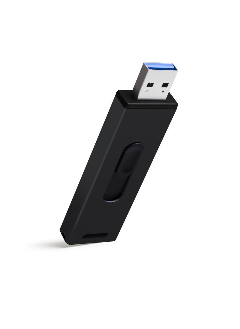 USB Flash Drive, Waterproof High Speed USB Metal Thumb Drive, Lightweight And Portable Fast Data Transfer Solid State Flash Drive For Computer Laptop, (1pc, Black, 1TB) 