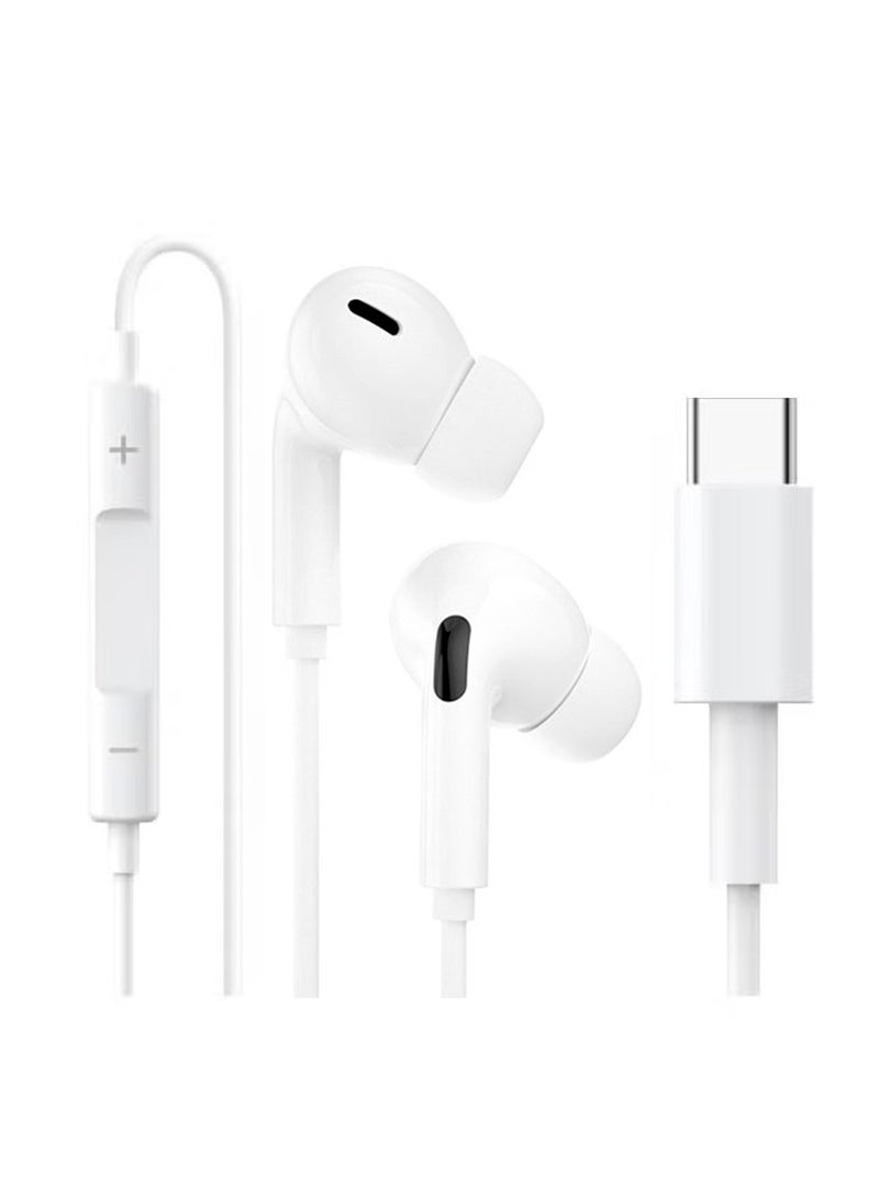 High Quality Original Wired USB-C Headphones Without Bluetooth In-Ear Earphones with USB-C,Wired Earbuds with Built-in Remote to Control Music,Phone Calls and Volume,In-ear Headphones for iPhone 17/16/15 Pro Max,iPad Pro/Air,or for Samsung for Android - Image 1
