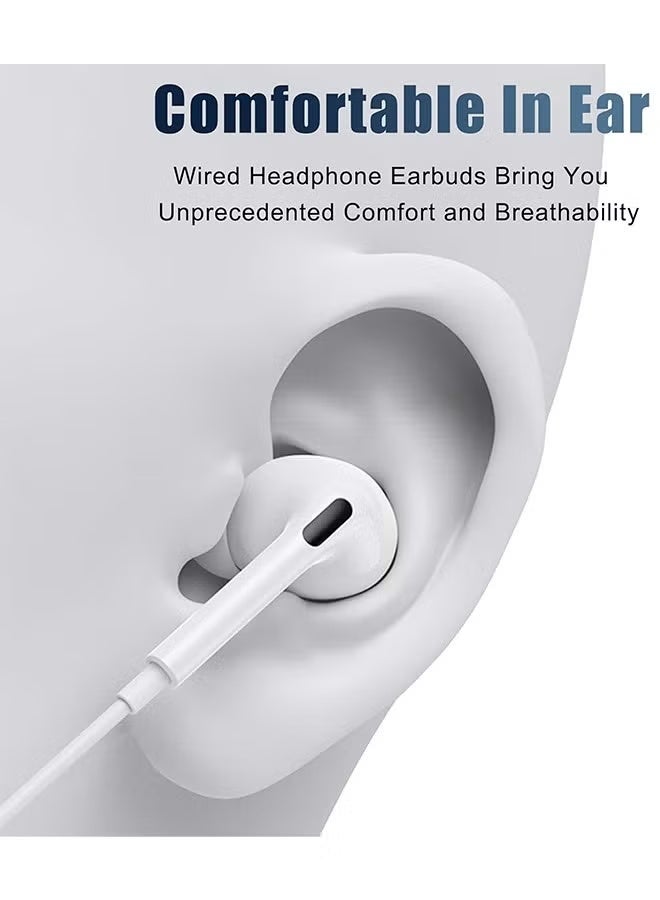 High Quality Original Wired USB-C Headphones Without Bluetooth In-Ear Earphones with USB-C,Wired Earbuds with Built-in Remote to Control Music,Phone Calls and Volume,In-ear Headphones for iPhone 17/16/15 Pro Max,iPad Pro/Air,or for Samsung for Android - Image 2
