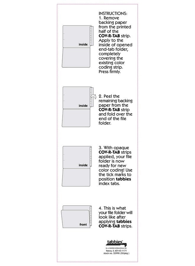 tabbies Top Tab Accessories (TAB55990), Manila 8"x2-1/2" - Image 5