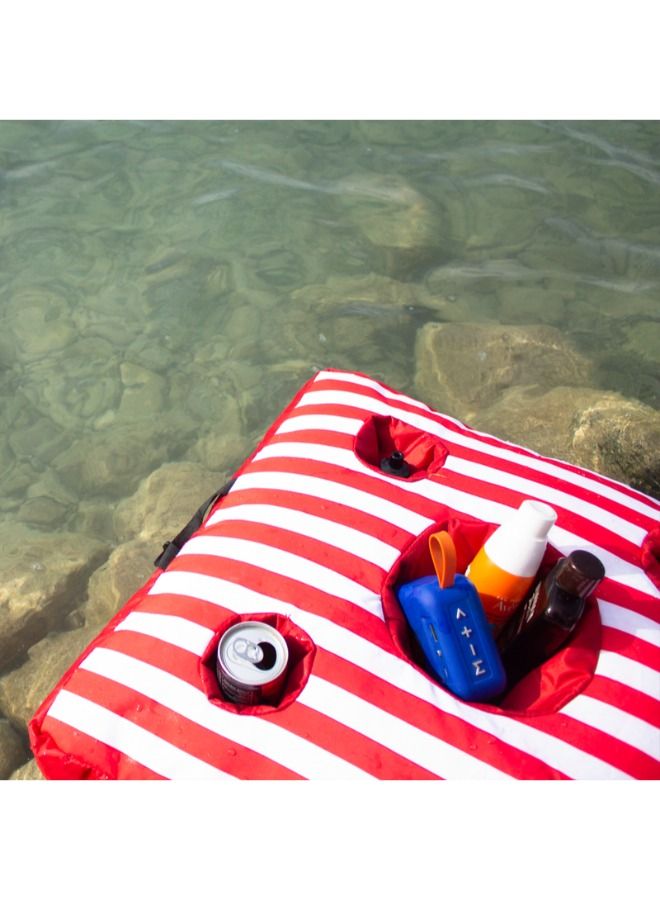 WAVY Floating Cup Holders Tray - Red & White - Image 3