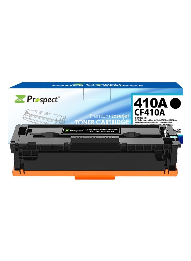 بروسبكت خرطوشة حبر CF410A 410A أسود متوافق مع  طراز CF530A 410A وموديلات طابعات اتش بي ليزر ملونة MFP M452dn M452dw M452nw MFP M377dw M477fdn M477fdw M477fnw (أسود) - Image 1