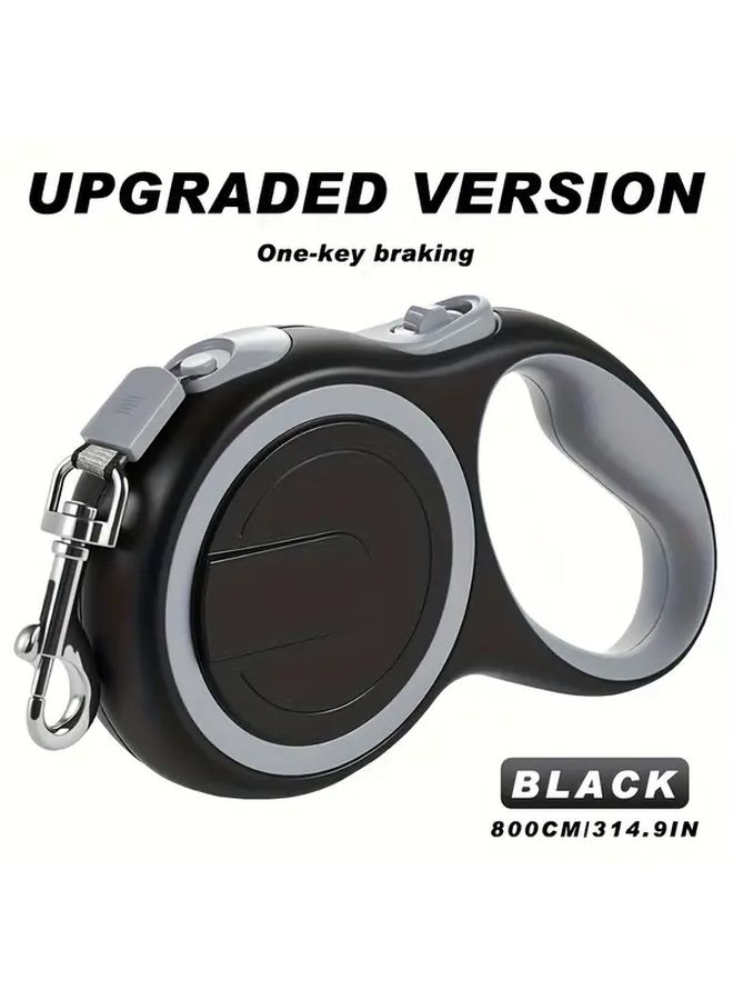 Grey Retractable Dog Leash for Outdoor Walking Portable Lead Suitable for Medium to Large Dogs Size L - Image 3