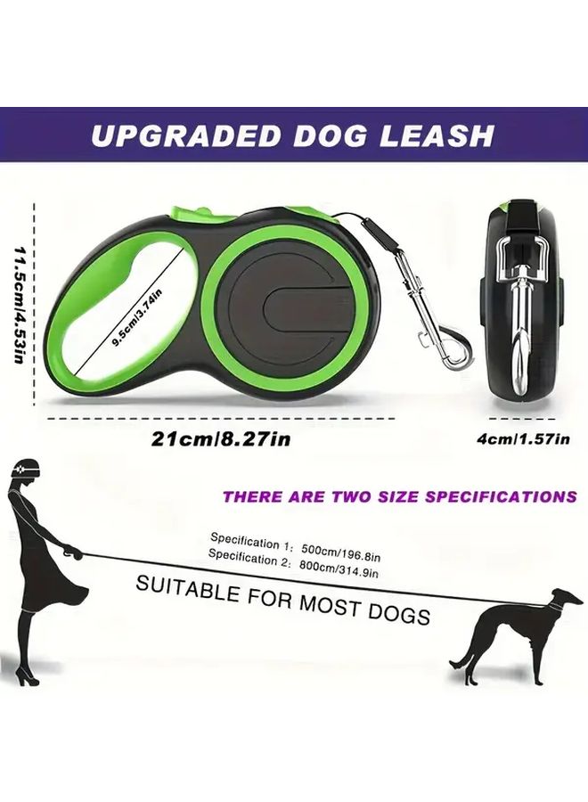 Grey Retractable Dog Leash for Outdoor Walking Portable Lead Suitable for Medium to Large Dogs Size L - Image 2