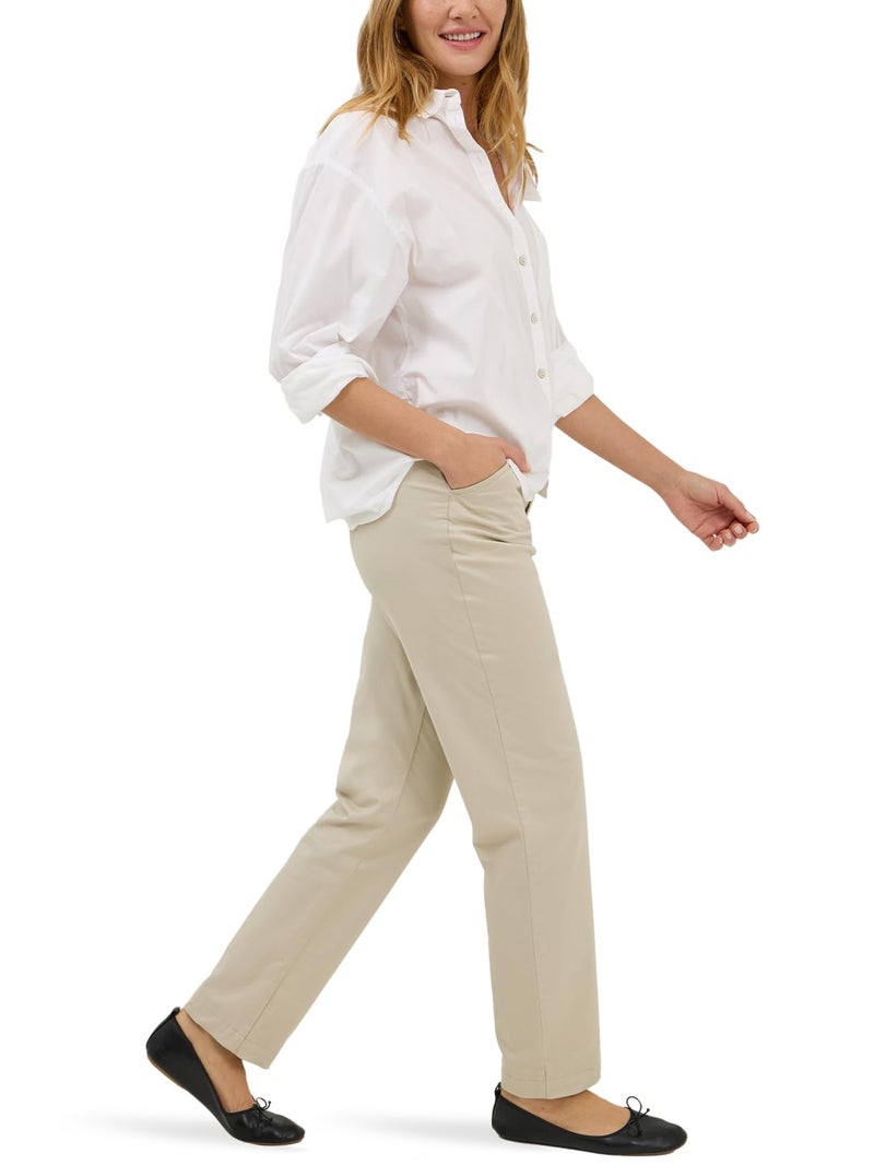 Lee Women's Legendary Chino Pant, Pioneer Beige, 16 - Image 4