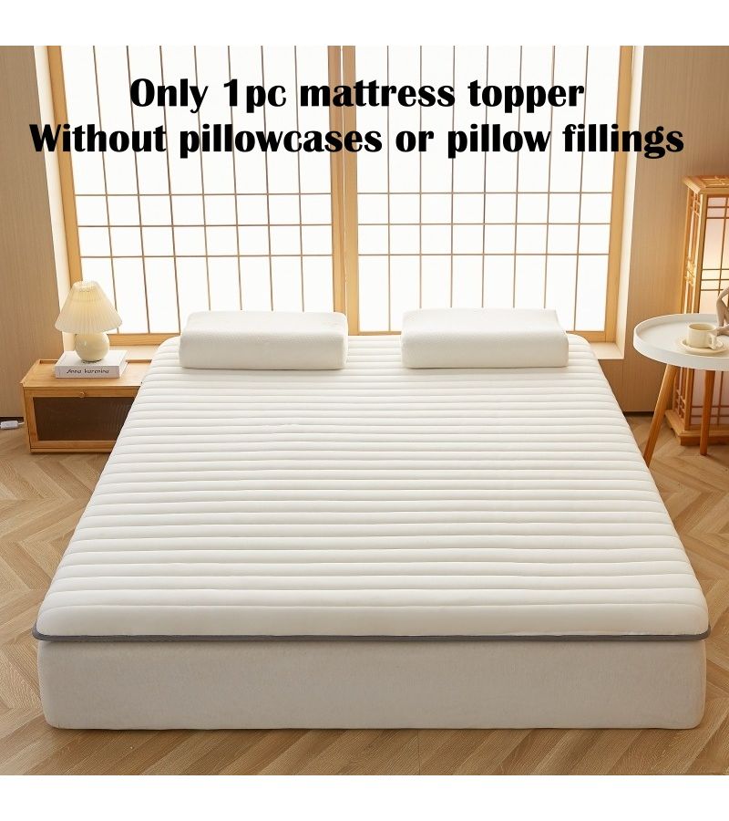 Ultra Soft Straight Line White Mattress Protector Quilted Breathable Portable 35.43x78.74x1.57inch - Image 2
