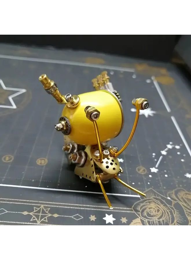 Steampunk Snail Metal Model Kit DIY Brass Alloy Assembly Toy Yellow Creative Gift - Image 1