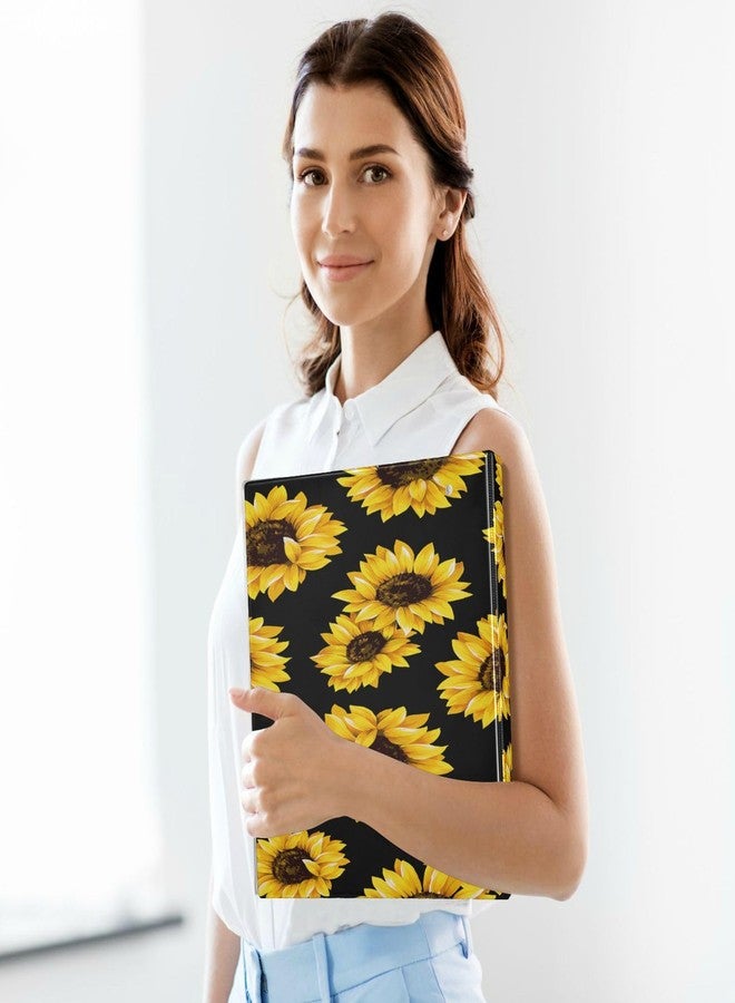 KEEPREAL Sunflower Pattern Clipboard Binder with 2 Pockets, 1.5 Inch Three Ring Binder - Image 5