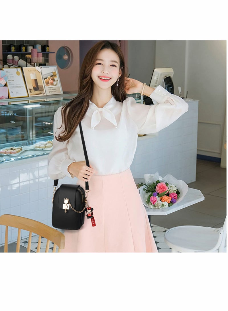 Excefore Crossbody Bags Stylish Ladies Mini body Bag with Adjustable Strap Lightweight Solid Pattern Mini Shoulder Bag Waterproof Purse Pouch Bag Multipurpose Handbags - Image 2