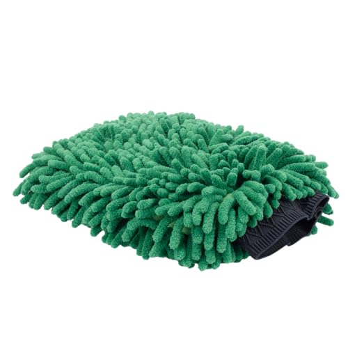 Maxshine Crazy Premium Chenille Microfiber Wash Mitt Scratch Free,Green,for Car Window Cleaning - Image 1