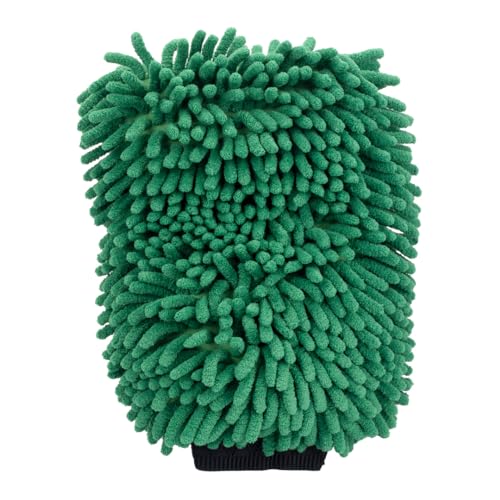 Maxshine Crazy Premium Chenille Microfiber Wash Mitt Scratch Free,Green,for Car Window Cleaning - Image 2