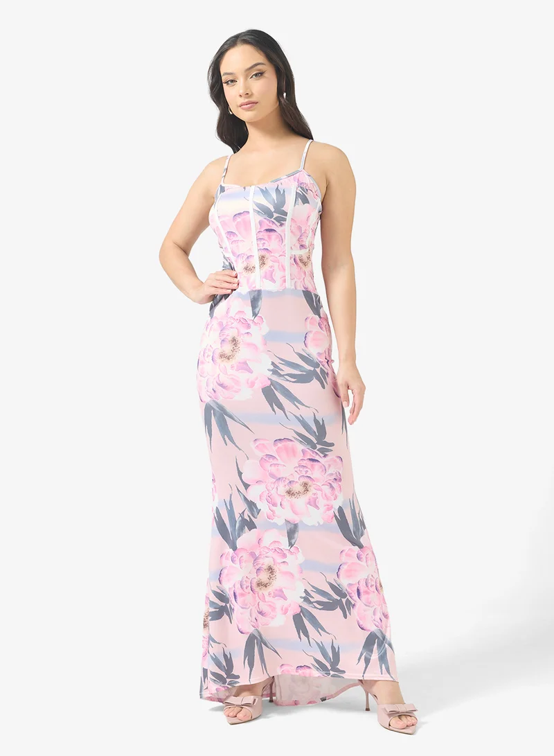 Ginger Corset Bodice Floral Dress