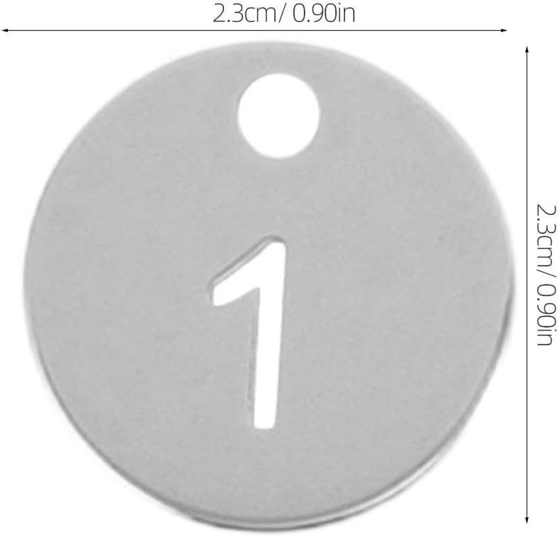 Global simple assemble options 50pcs Numbered Key Tags: 1-50 Stainless Steel Identification Tags - Engraved Number Discs - Hanging Labels for Key Organization Cabinet Coding Easy clean surface Wide use compliant quality Elegant practical design Size-sorted warehouse storage Compact design Connectable modular Global upgraded economical craftsmanship Globally popular elegant design Modern color selections Scratch resistant N/S/C nationwide deliver Hardness boosted processed substance Market diverse application fit Trendy natural assorted colors Multi-style matching design Batch uniform stable quality Continuous warehouse supply Odor free color General need oriented design Water rust proof Priority based order prep Single & bulk storage compatible Elegant upgraded practical design Hardened processed substance - Image 2