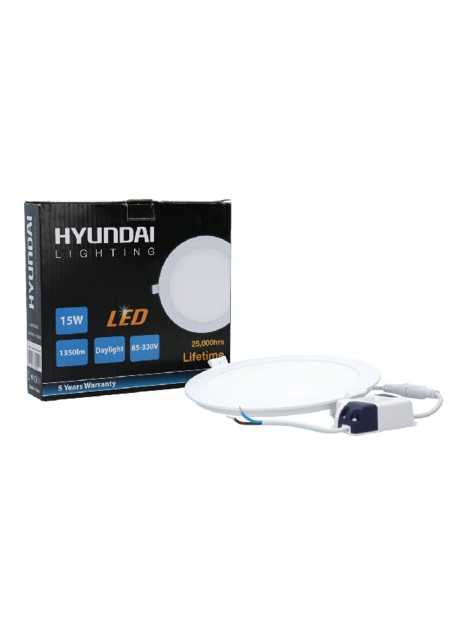 HYUNDAI 15W 6500K Led Slim Recessed Down Panel Light White 150 mm 31614033006  - Image 2