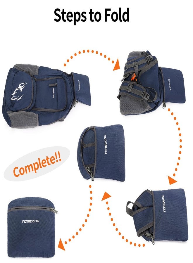FENGDONG 35L Lightweight Foldable Waterproof Packable Travel Small Hiking Backpack Daypack for men women - Image 3