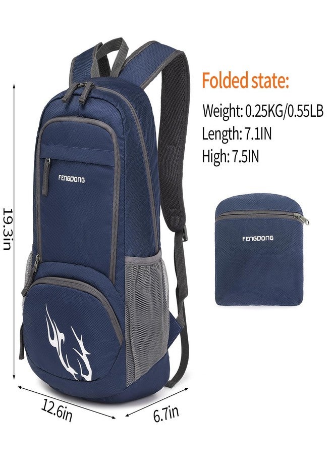 FENGDONG 35L Lightweight Foldable Waterproof Packable Travel Small Hiking Backpack Daypack for men women - Image 2